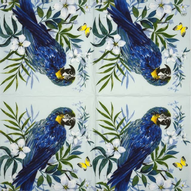 Paper Napkin - Parrot light blue