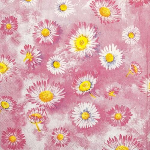 Paper Napkin - Pink Daisies