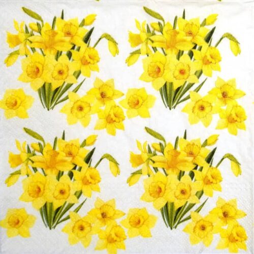 Paper Napkin - Daffodils Bouquets