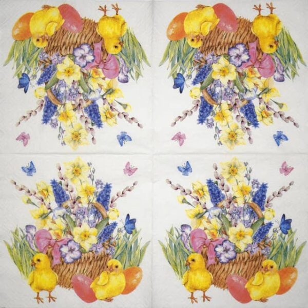 Single Decoupage Napkin - Easter Bouquet - Image 2