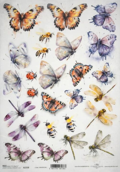 Rice Paper Decoupage - Butterflies - R2258