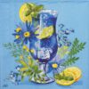 Cocktail Napkins - Blue cocktail blue (20 pieces)