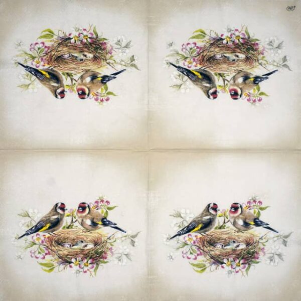 Paper Napkin - Lovely goldfinch linen