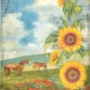 Stamperia Rice Paper A4 - Sunflower Art and Horses DFSA4767