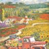 Stamperia Rice Paper A4 - Sunflower Art Vintage Car DFSA4769