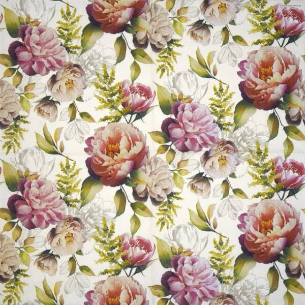 Paper Napkin - Peonies Composition Cream