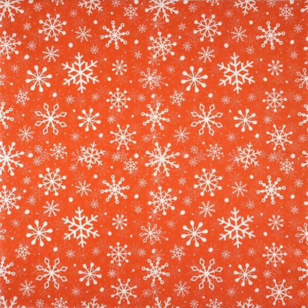 Cocktail Decoupage Napkin - Christmas Snowflakes light red