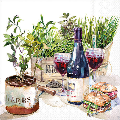 Paper Napkins - Wine & herbs (20 pieces)