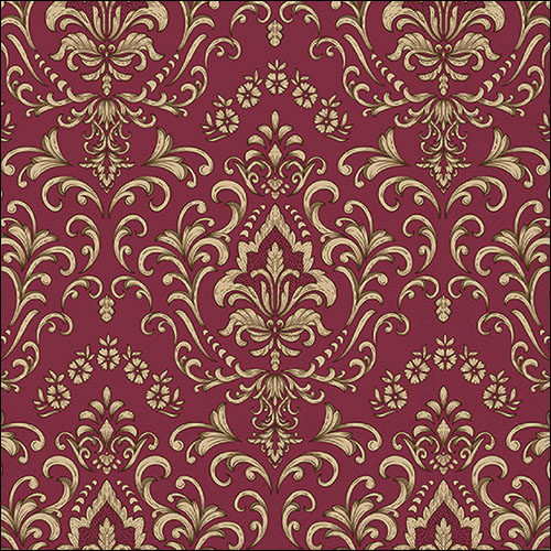 Paper Napkins - Baroque ornament bordeaux (20 pieces)