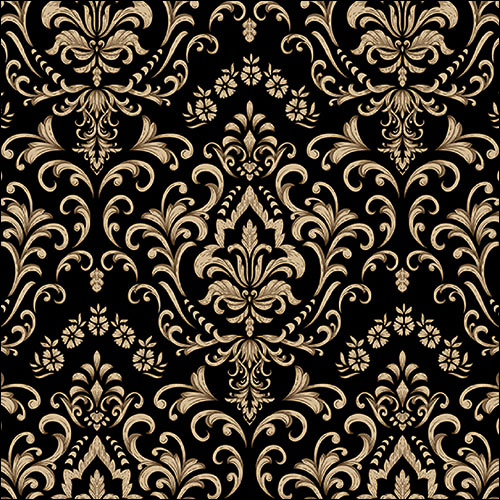 Paper Napkins - Baroque ornament black (20 pieces)