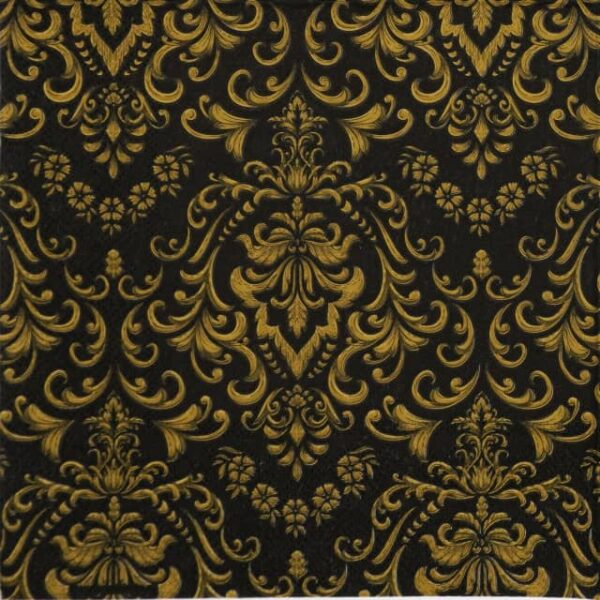 Paper Napkins - Baroque ornament black (20 pieces)