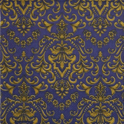 Paper Napkins - Baroque ornament blue (20 pieces)