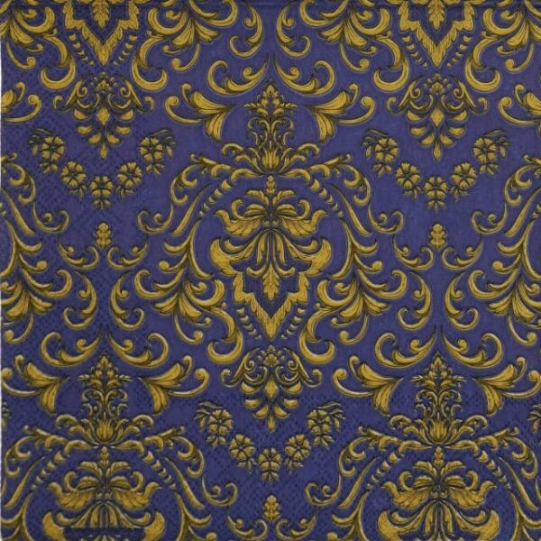 Paper Napkins - Baroque ornament blue (20 pieces)