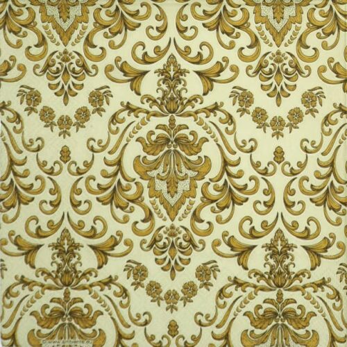 Paper Napkins - Baroque ornament green (20 pieces)