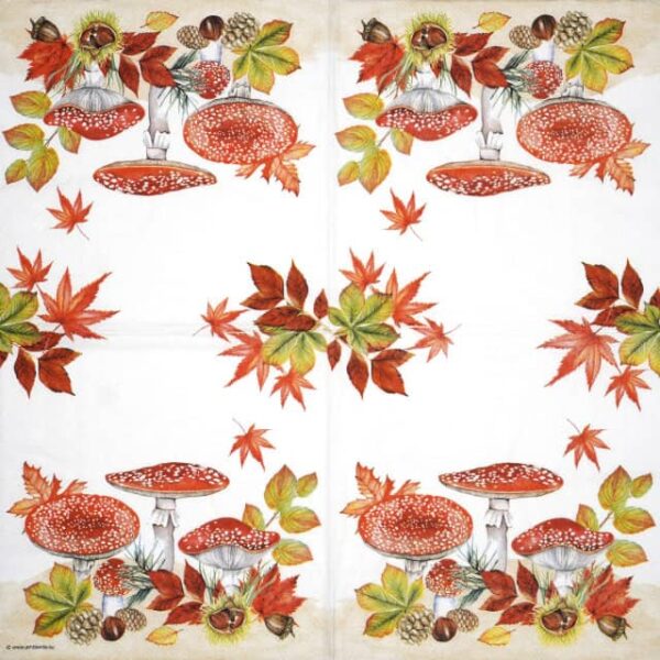 Paper Napkins - Fly Agaric Group(20 pieces) - Image 2