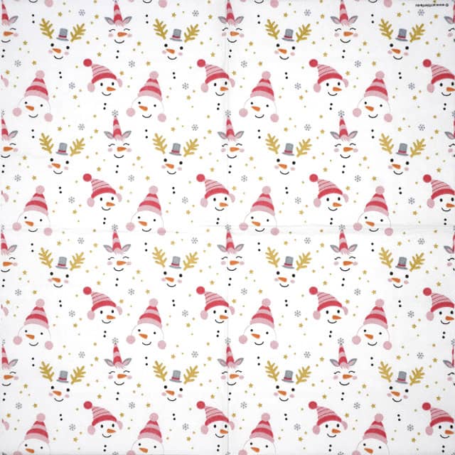 Paper-napkin-Ambiente-Funny-snowman-33318850