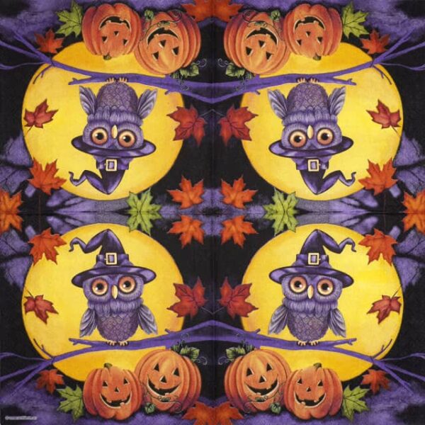 Paper Napkins - Halloween owl (20 pieces)