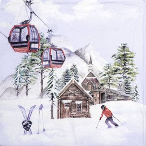 Paper Napkins - Ski hut (20 pieces)