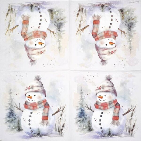 Pape Napkin - Snowman in nature