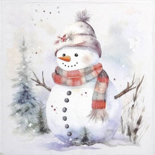 Pape Napkin - Snowman in nature