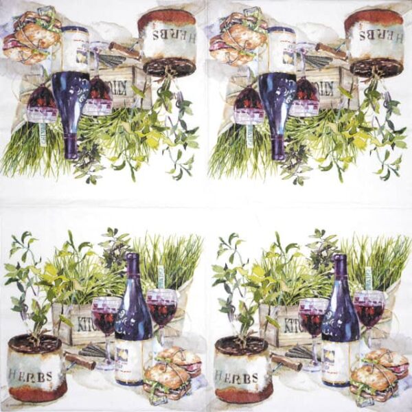 Paper Napkins - Wine & herbs (20 pieces)