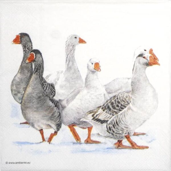 Paper Napkin - Winter geese