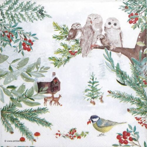 Single Decoupage Napkin - Winter outdoor