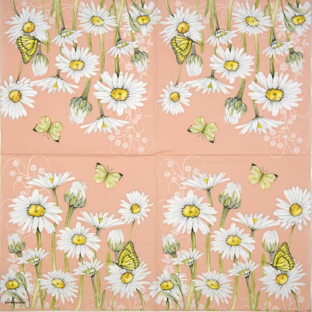 Paper-napkin-Ambiente-daisy-coral-13313922