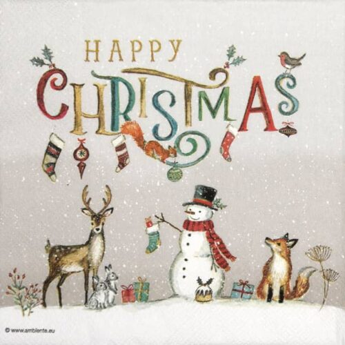 Paper Napkin - Happy Christmas