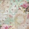 Stamperia Rice Paper A4 - Precious - Peony Background - DFSA4829