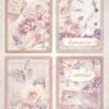 Stamperia Rice Paper A4 - Romance Forever - 4 Cards - DFSA4833