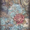 Stamperia Rice Paper A4 - Sir Vagabond in Fantasy World - Mechanical Rose - DFSA4841