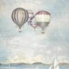 Stamperia Rice Paper A4 - Sea Land - Balloons - DFSA4860