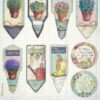 Stamperia Rice Paper A4 - Garden - Tags and Labels - DFSA4869