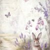 Stamperia Rice Paper A4 - Lavender - Bunny - DFSA4883