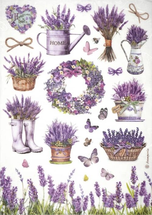 Stamperia Rice Paper A4 - Provence Accessories - DFSA4888