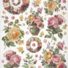 Stamperia Rice Paper A4 - Garland and Roses - DFSA4899