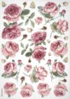 Stamperia Rice Paper A4 - English Roses Pattern - DFSA4903