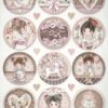 Stamperia Rice Paper A4 - Baby Girl Rounds - DFSA4905