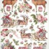 Stamperia Rice Paper A4 - Pink Christmas - DFSA4923