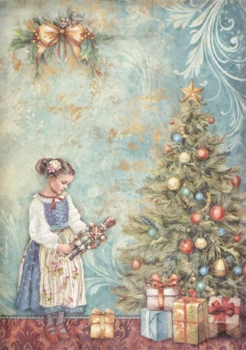 Stamperia Rice Paper A4 - The Nutcracker - Christmas Tree - DFSA4941