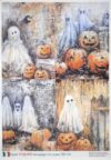 AB Studio Decoupage Rice Paper A/4 - Halloween Pumpkins and Ghosts - 134