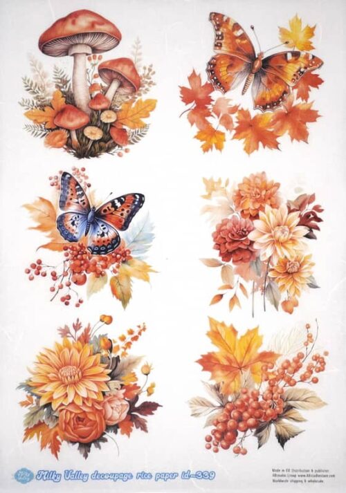 AB Studio Decoupage Rice Paper A/4 - Harvest Festival Decoration - 339