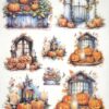 AB Studio Decoupage Rice Paper A/4 - Halloween Garden - 357