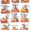 AB Studio Decoupage Rice Paper  A/4 - Autumn Flower Fairies - 359