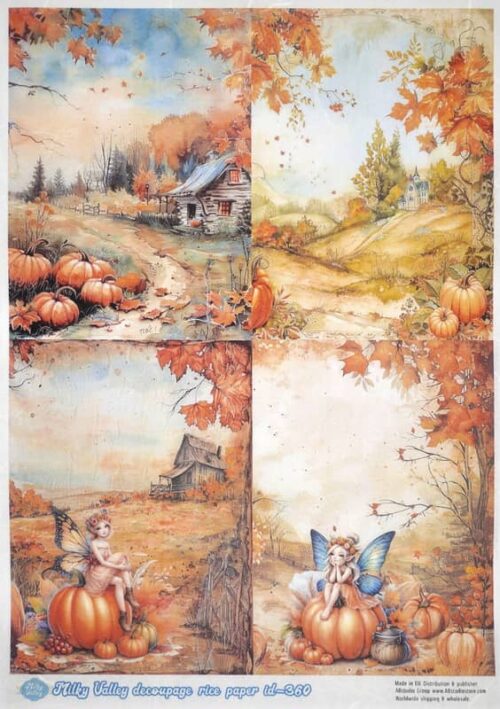 AB Studio Decoupage Rice Paper A/4 - Autumn Landscape - 360