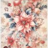 AB Studio Decoupage Rice Paper  A/4 - Stilly Valley Floral - Red Flower & Balloon Design