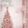 AB Studio Decoupage Rice Paper A/4 - Floral - Pink Flowers & Music Notes 410MV