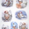 AB Studio Decoupage Rice Paper  A/4 - Winter Birds and Deer Design