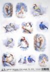 AB Studio Decoupage Rice Paper  A/4 - Vintage Bird Illustrations for Crafts - 2011